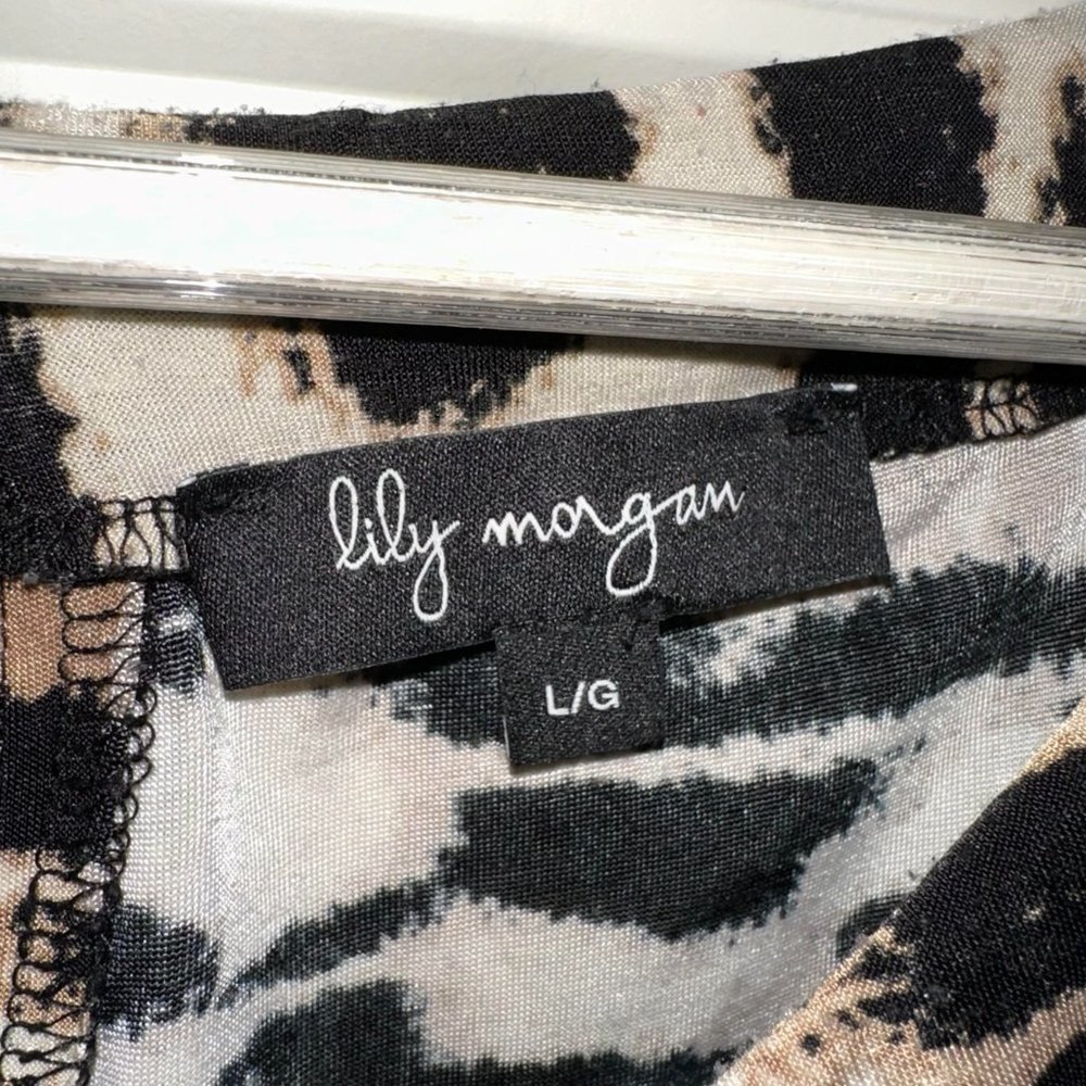 Lily Morgan Leopard Tiger Animal Print Top - Picture 3 of 5